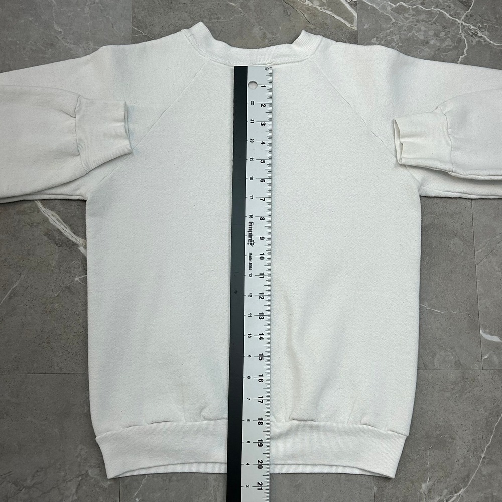 80s Vintage Pheasant Stamp Sweatshirt Mens Small USPS Pullover Crewneck White - Picture 7 of 9